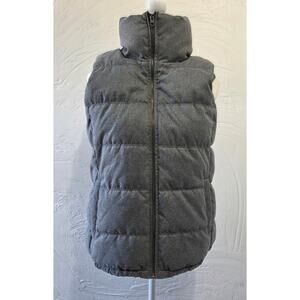 Old Navy Gray Zip Up Puffer Warm Vest Woman's Size Medium